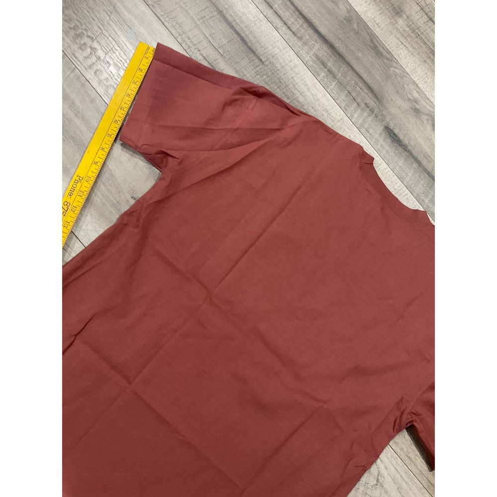 AllSaints Mens Tonic Crew Neck T-Shirt Rust Red Ramskull Logo XS Short‎ Sleeve - Picture 6 of 8
